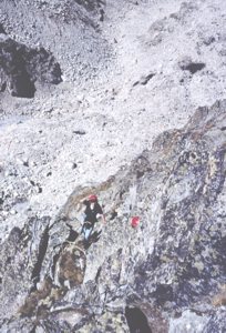 La salita della cresta Nord