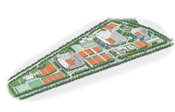 Lo stadio per il tennis Roland Garros