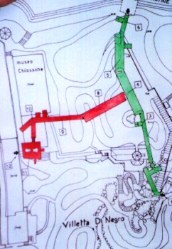 La parte colorata in verde  accessibile al pubblico